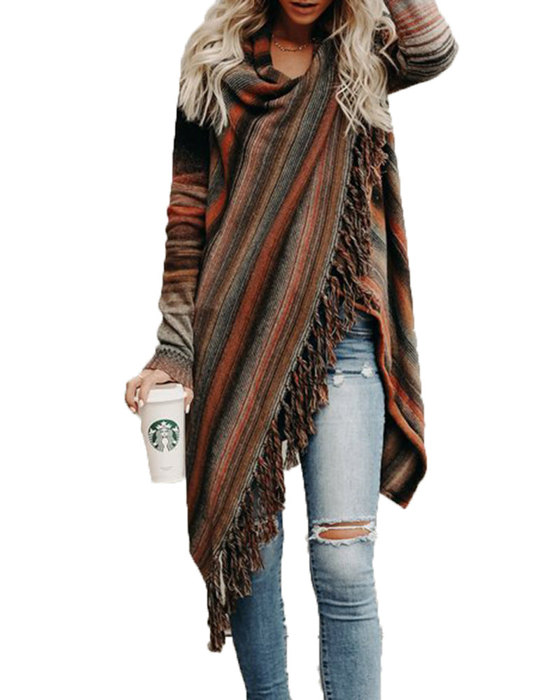 Mid Length Plaid Sweater