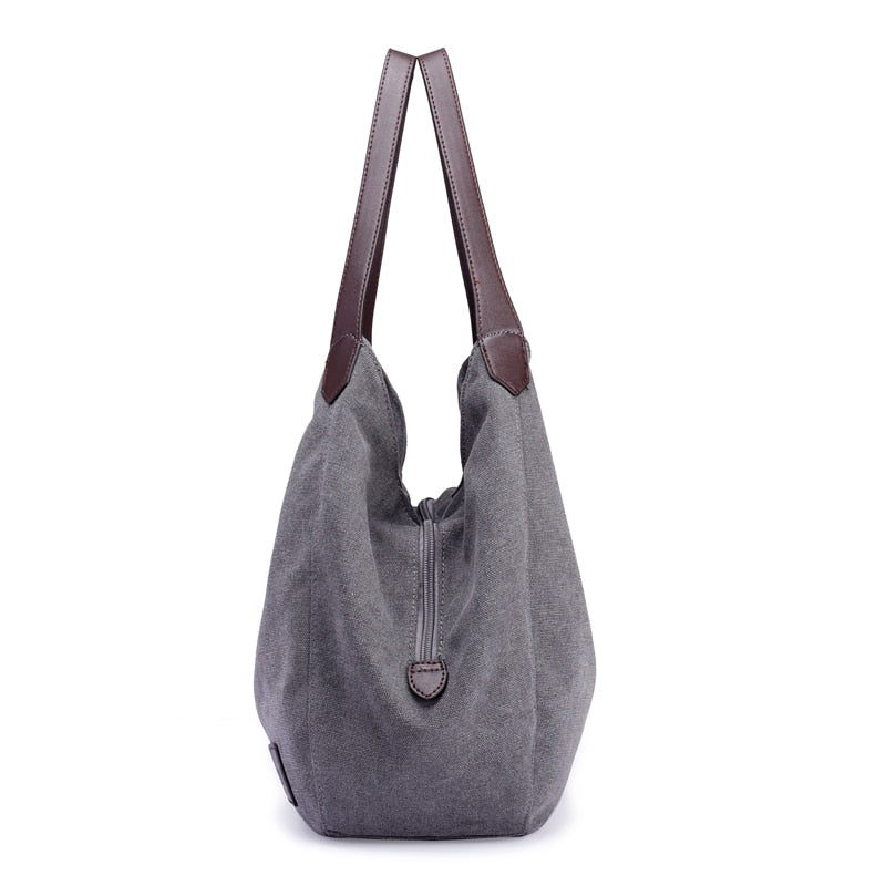 Large Teardrop Canvas Handbag