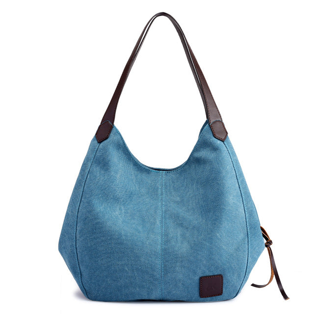 Large Teardrop Canvas Handbag