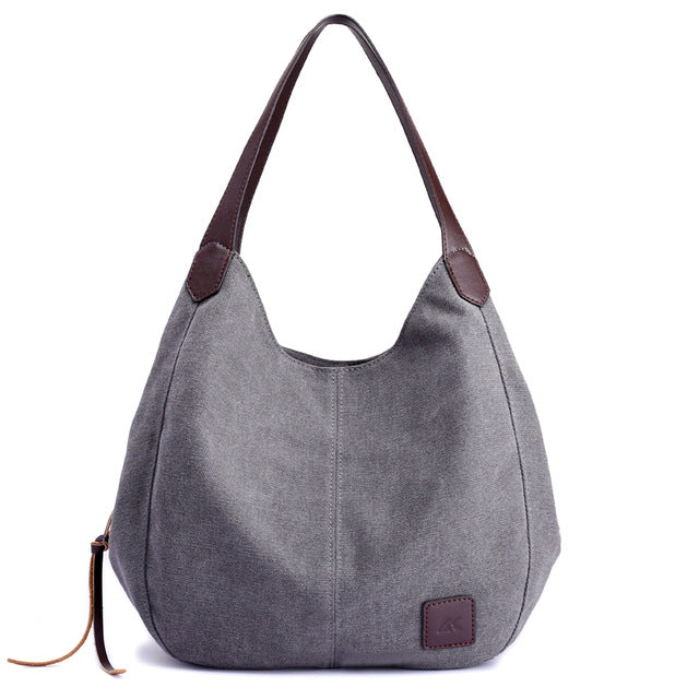 Large Teardrop Canvas Handbag
