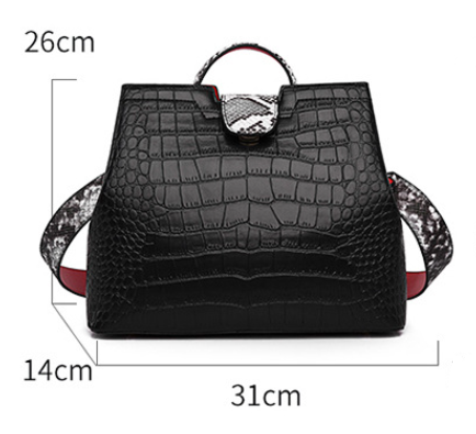 Crocodile Texture Handbag Large Capacity