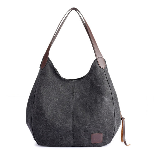 Large Teardrop Canvas Handbag