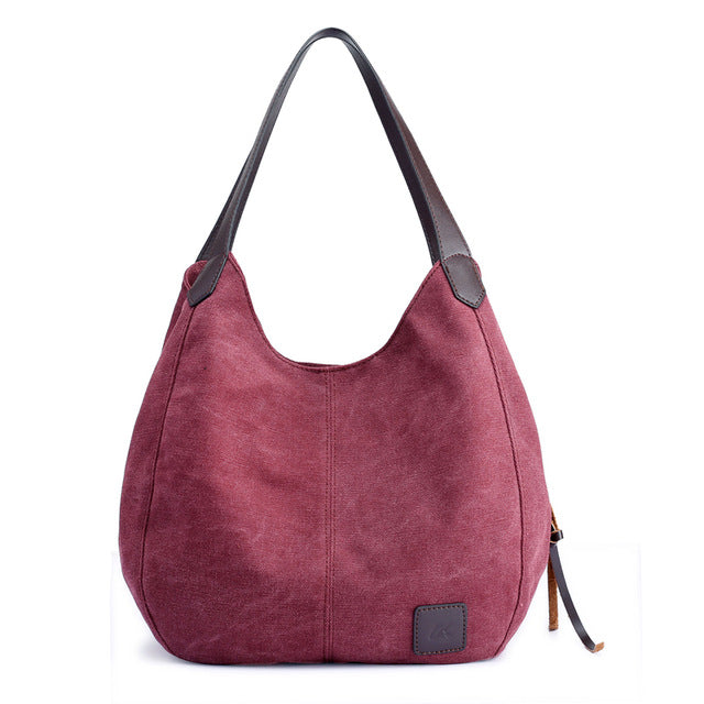 Large Teardrop Canvas Handbag