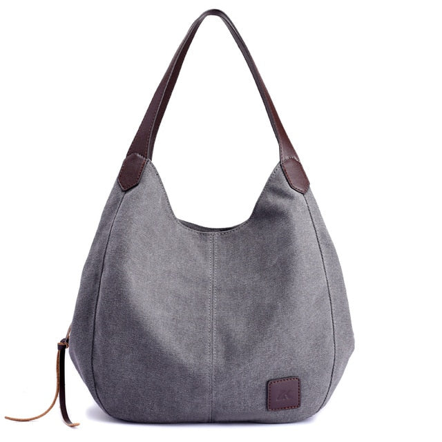Large Teardrop Canvas Handbag