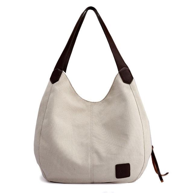 Large Teardrop Canvas Handbag