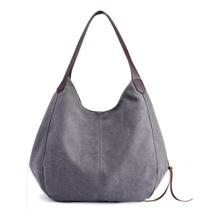 Large Teardrop Canvas Handbag