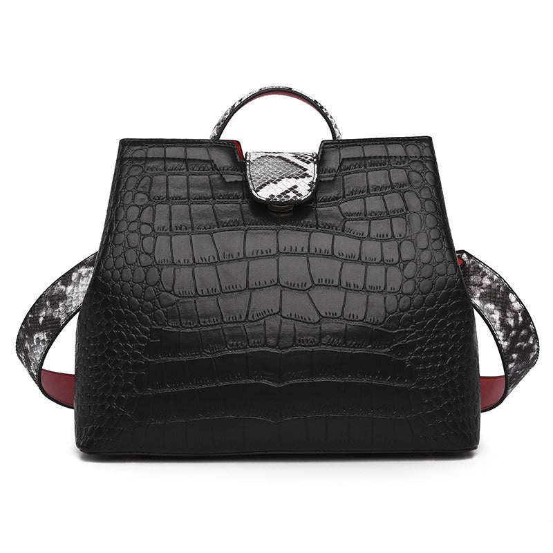 Crocodile Texture Handbag Large Capacity