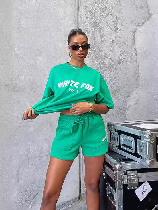 Casual Loose T-shirt Shorts Set