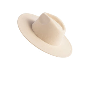 Felt Brim Hat With Interchangeable Trim, Cream Gold Mnemosyne