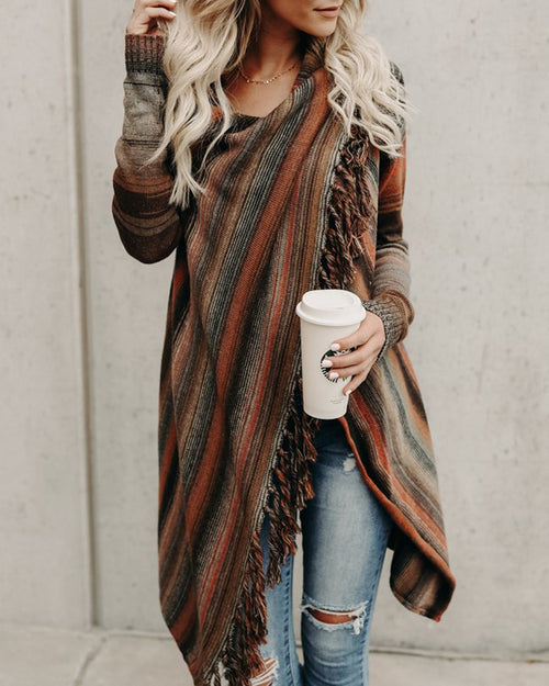 Mid Length Plaid Sweater