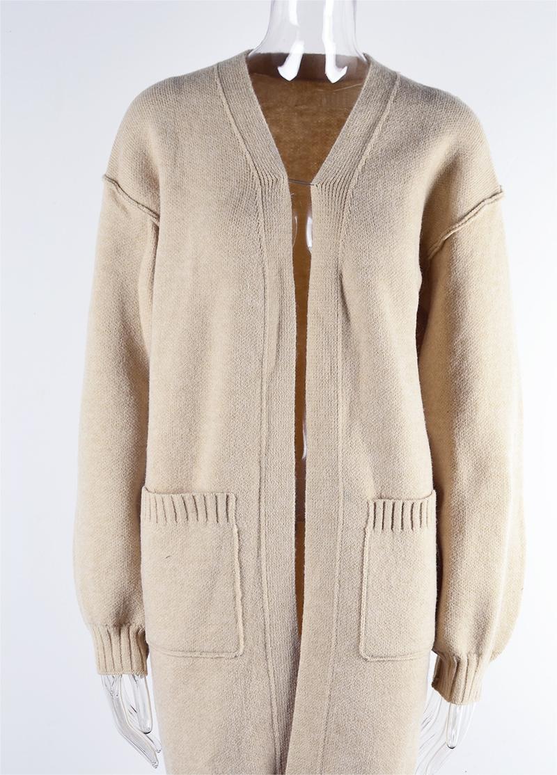 Perfectly Plain Knitted Mid Length Cardigan