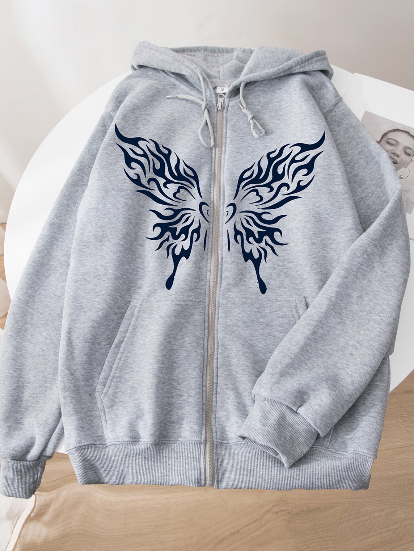 Tribal Butterfly Zip Hoodie