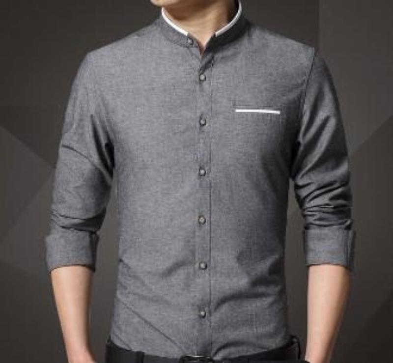 Men's Mandarin Collar Shirt