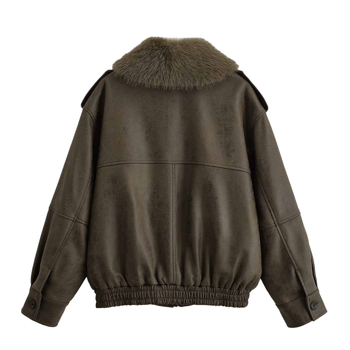 Women Clothing Fur Collar Detachable Jacket