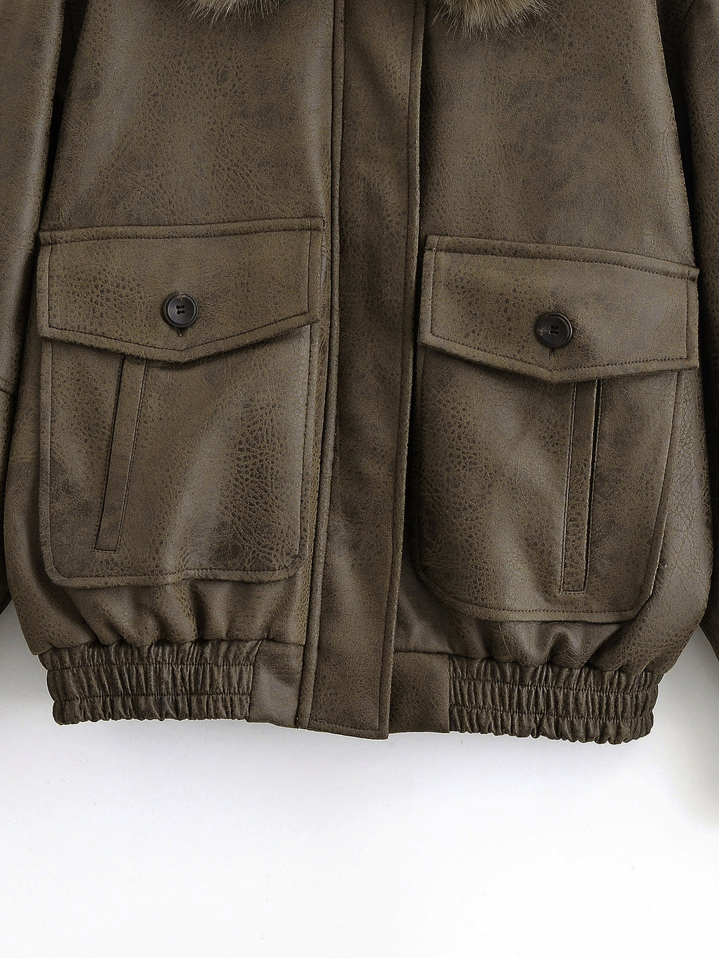 Women Clothing Fur Collar Detachable Jacket