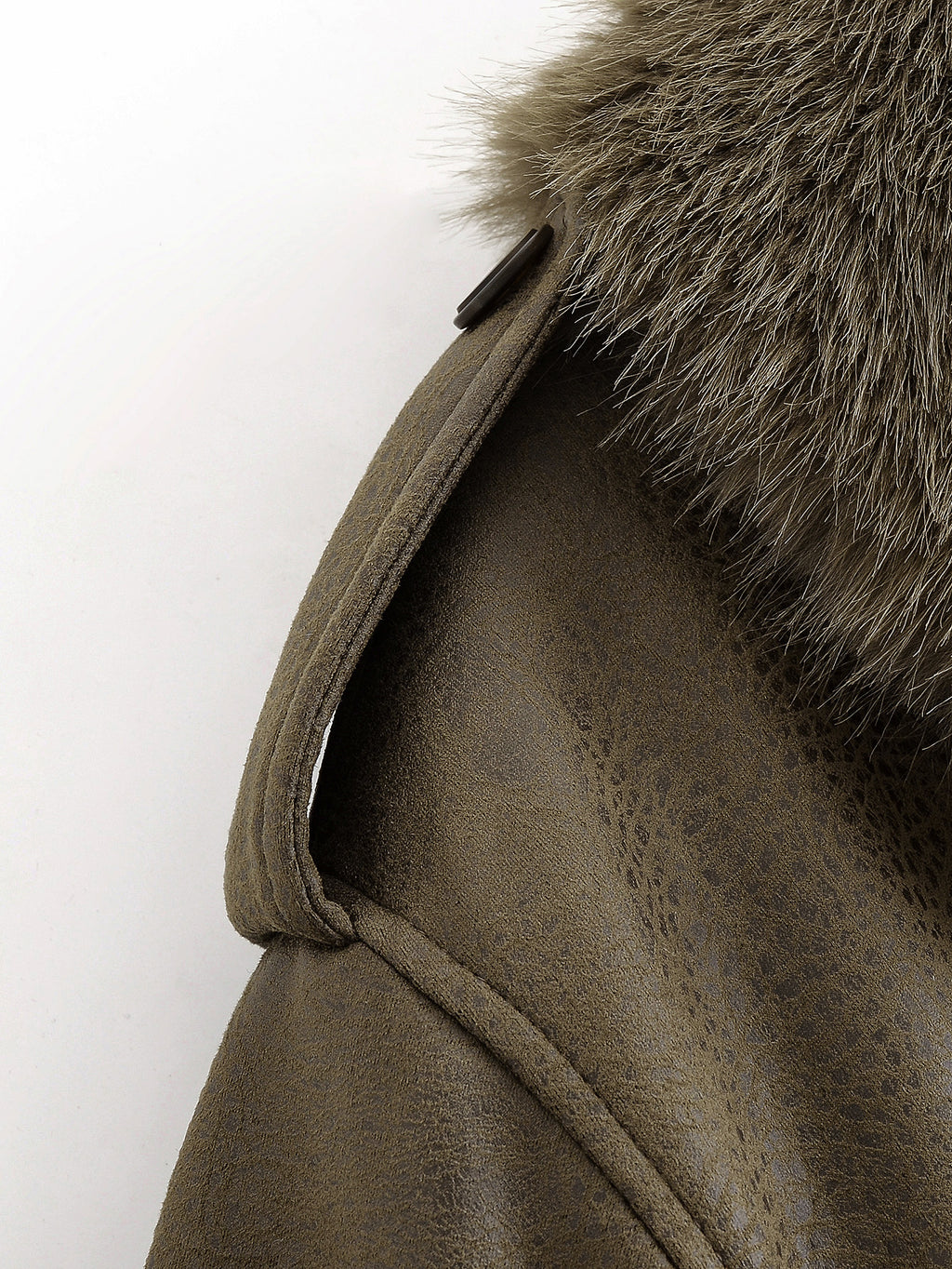 Women Clothing Fur Collar Detachable Jacket