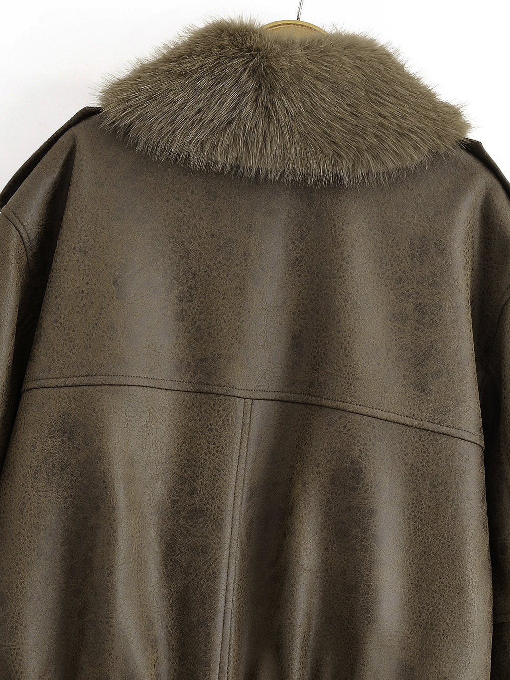 Women Clothing Fur Collar Detachable Jacket