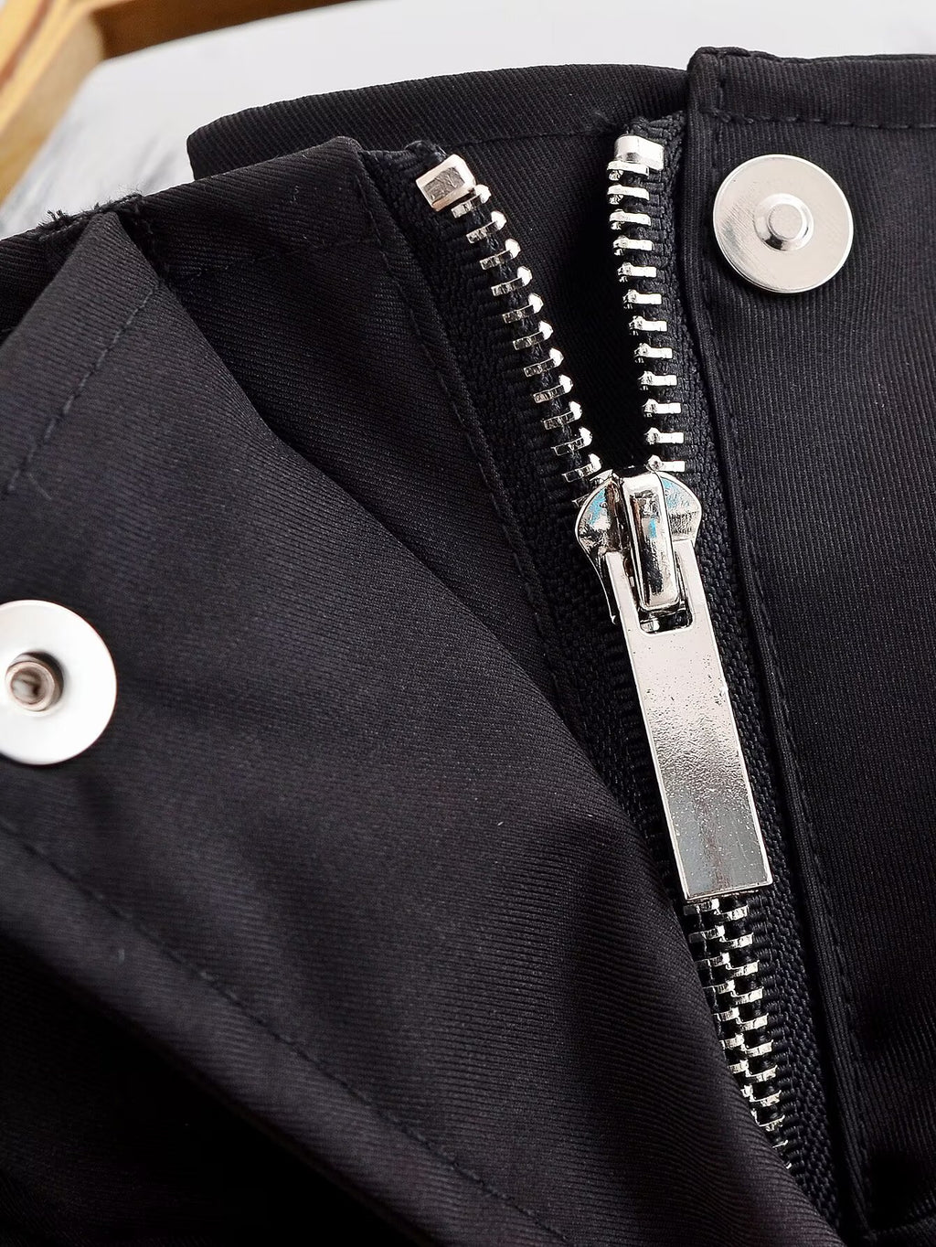 Casual Short Black Hooded Jacket