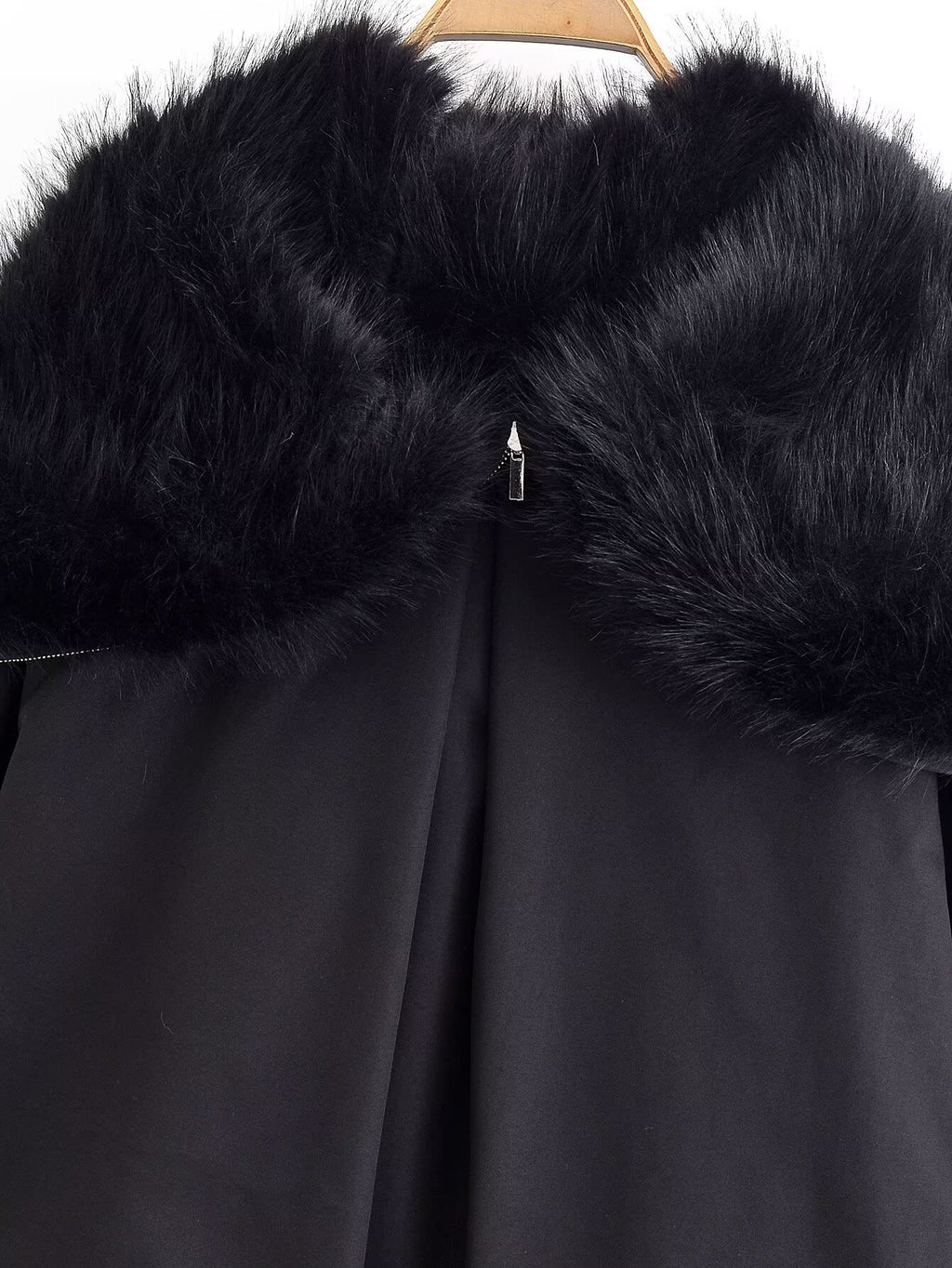 Casual Short Black Hooded Jacket