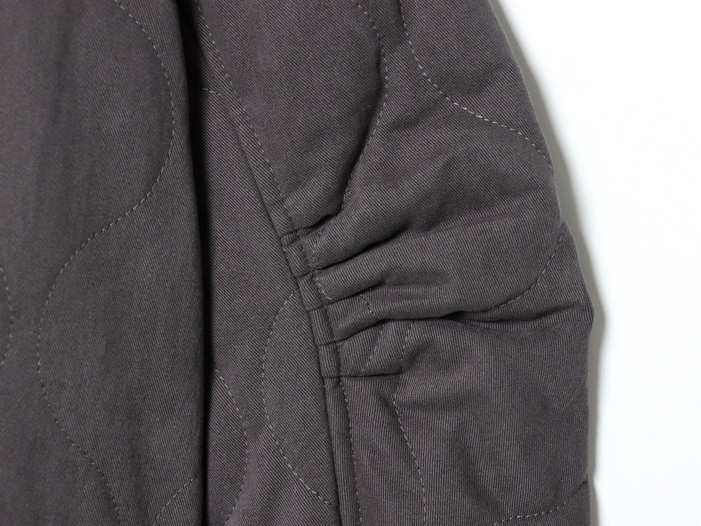 Double Pocket Quilted Cotton Padded Varsity Jacket