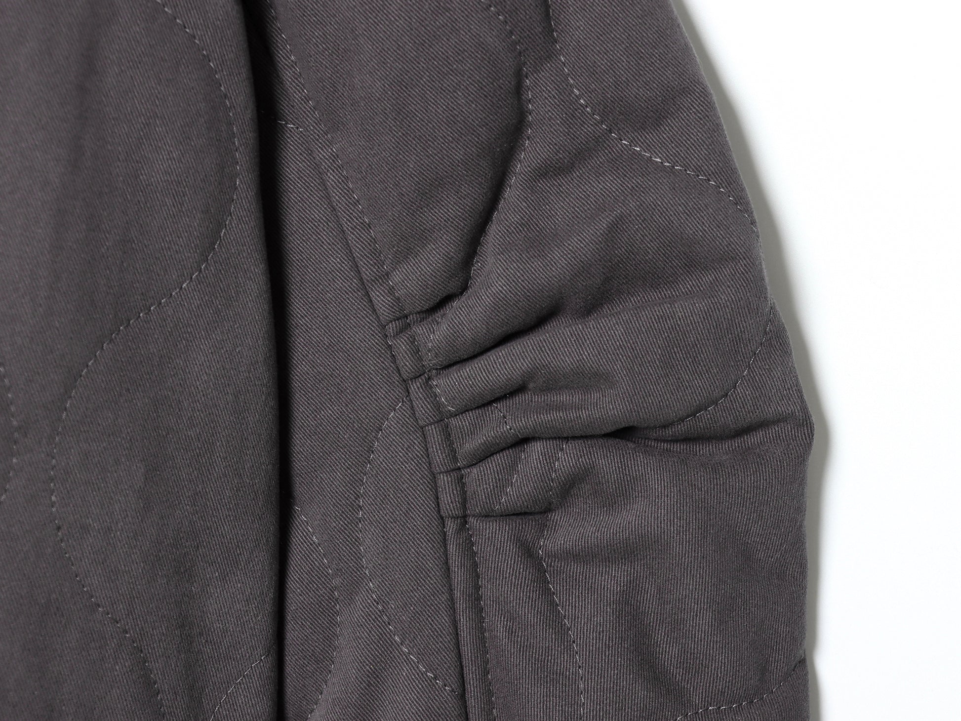 Double Pocket Quilted Cotton Padded Varsity Jacket