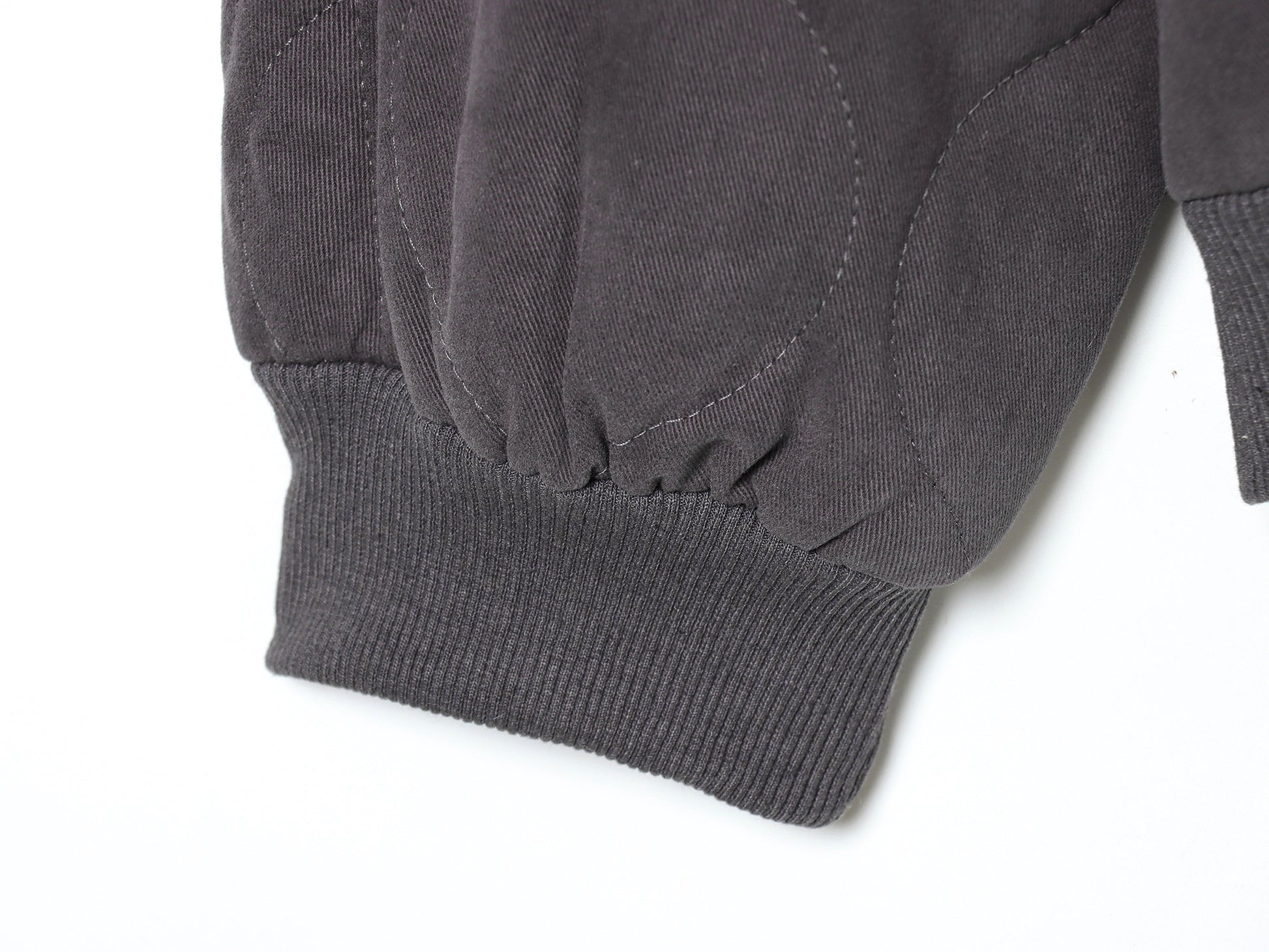 Double Pocket Quilted Cotton Padded Varsity Jacket