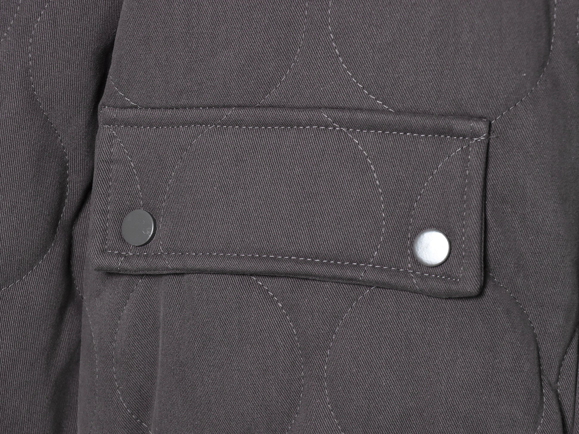 Double Pocket Quilted Cotton Padded Varsity Jacket