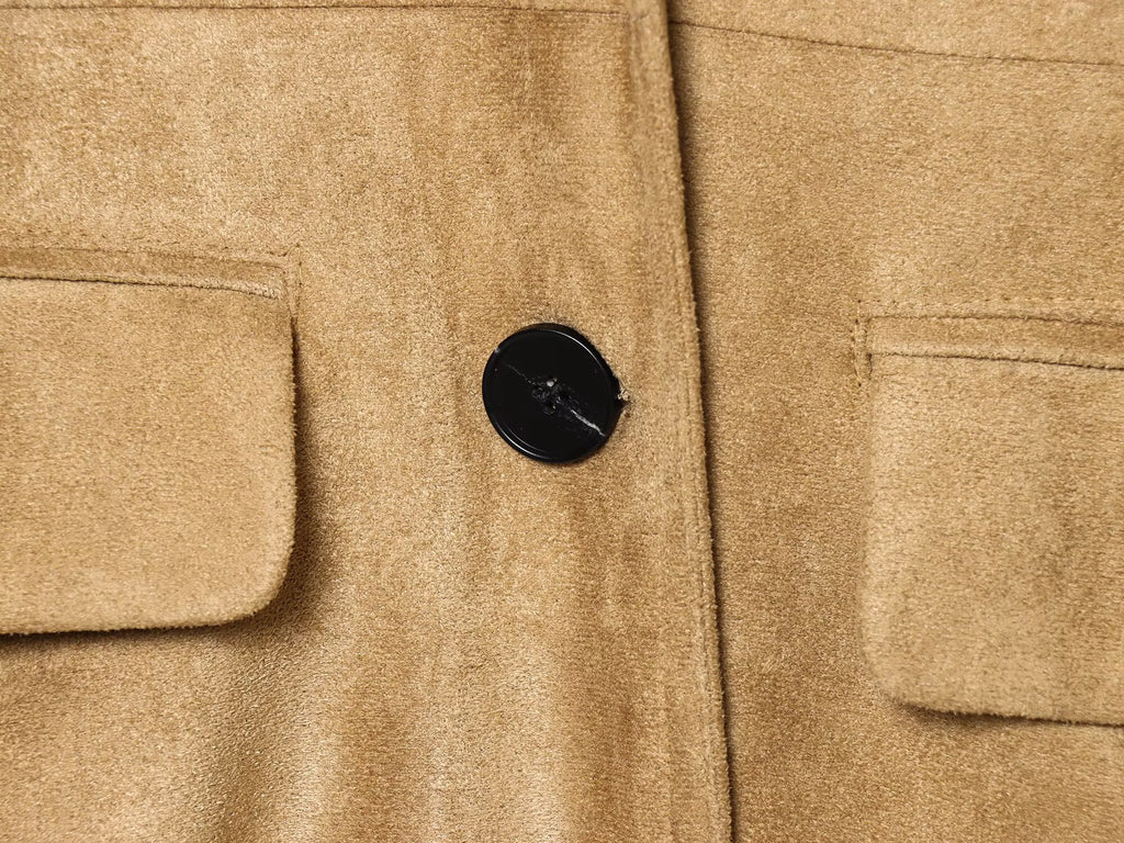 Leather Artificial Fur Effect Coat