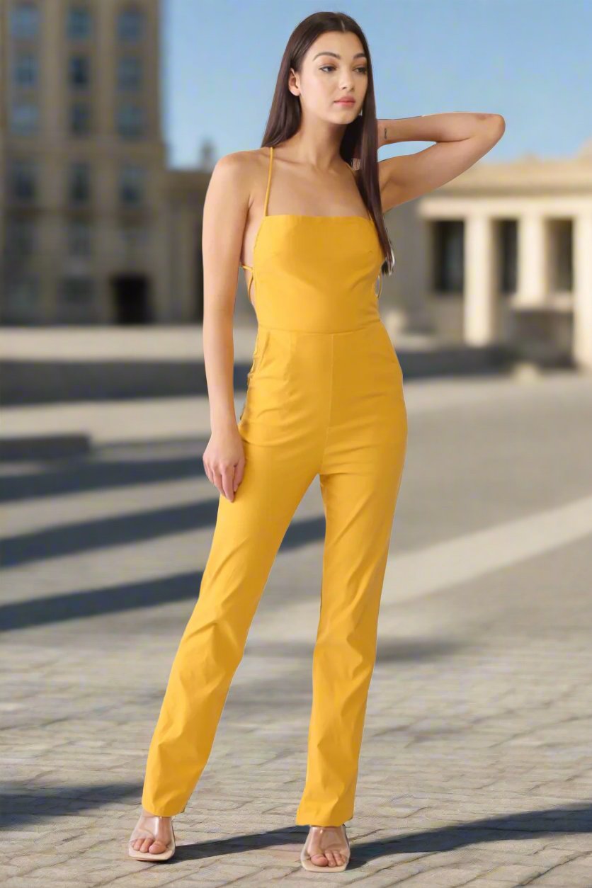 Backless Spaghetti Strap Jumpsuit