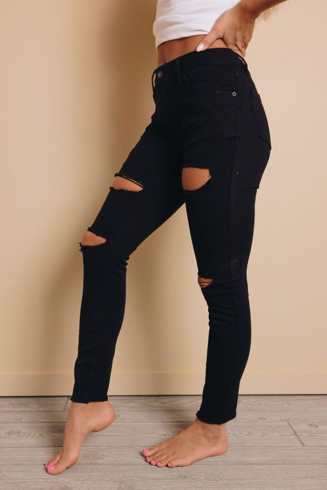 Abbey High Waisted Distressed Jeans