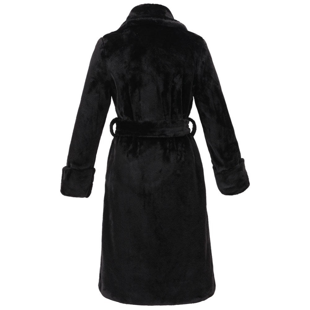 Faux Fur Padded Long Plush Coat