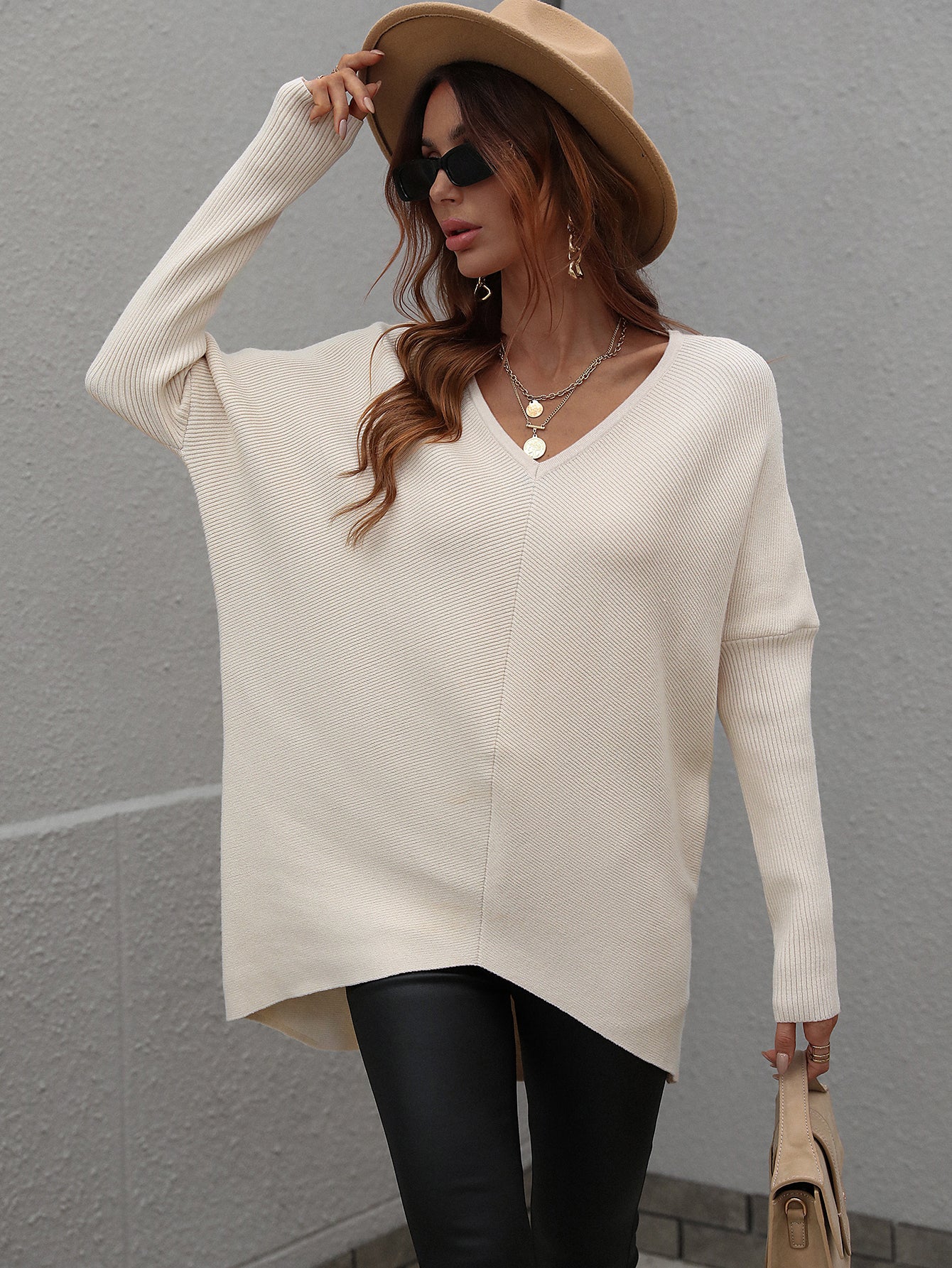 Solid Color Sweater for Women