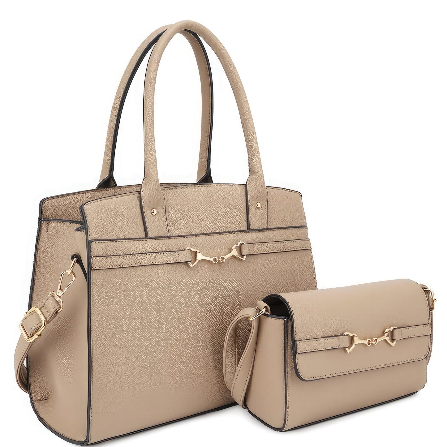 Matching Satchel With Crossbody Bag