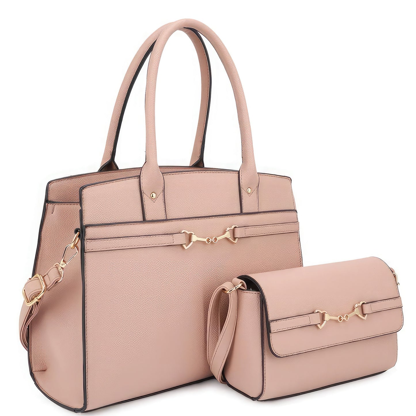 Matching Satchel With Crossbody Bag