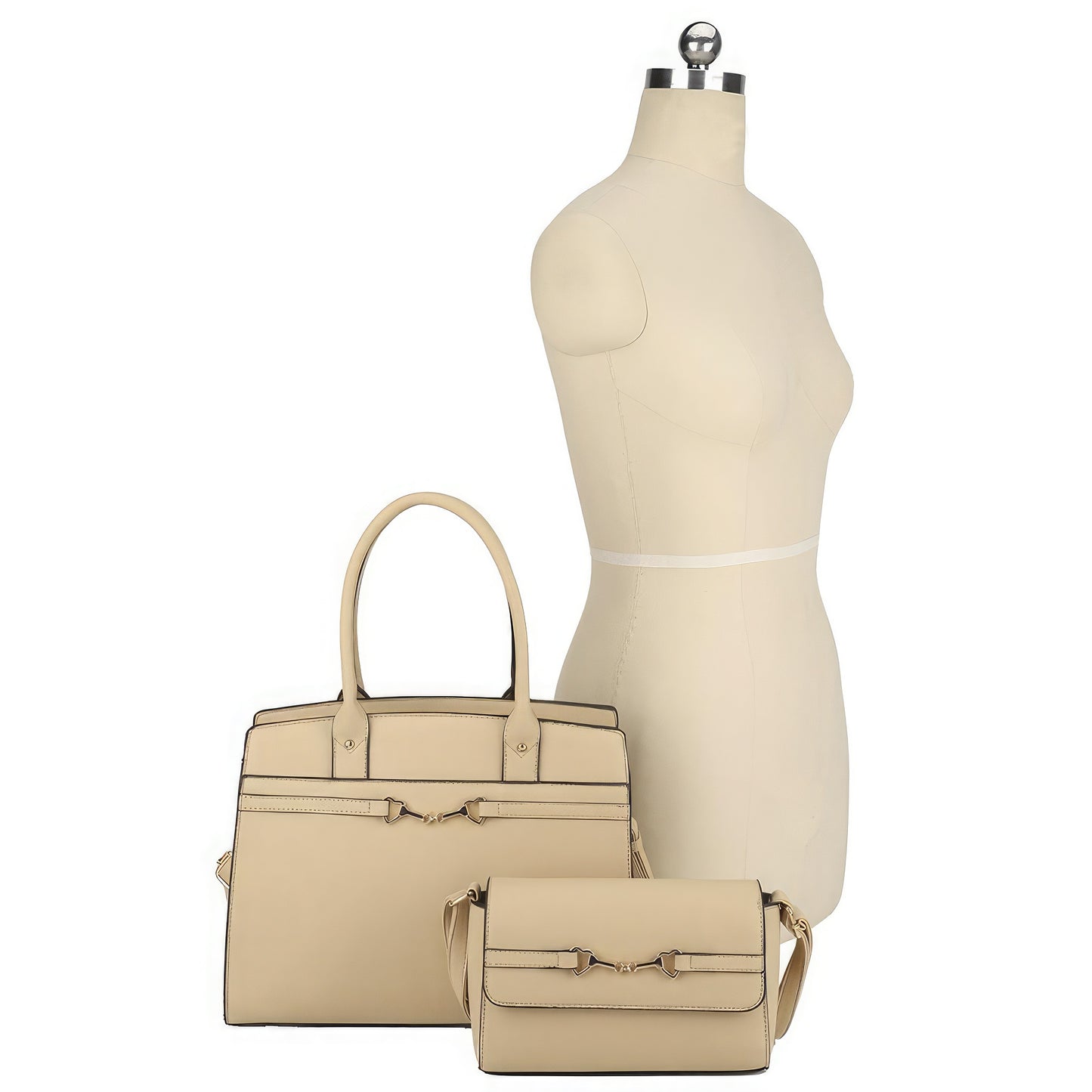 Matching Satchel With Crossbody Bag