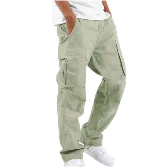 Men's Drawstring Multi Pocket Casual Trousers