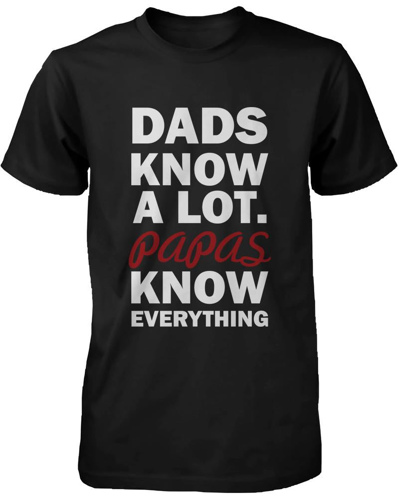 Papas Know Everything Funny Grandfather T-shirt Teal Tiger