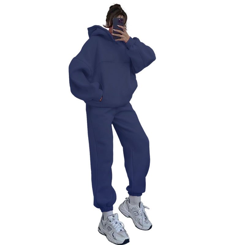 Hooded Sweater Two Piece Casual Jogger Set