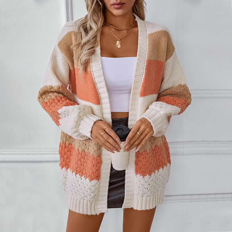 Casual Loose Lantern Sleeve Cardigan Sweater