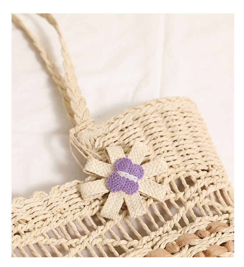 One Shoulder Straw Bag