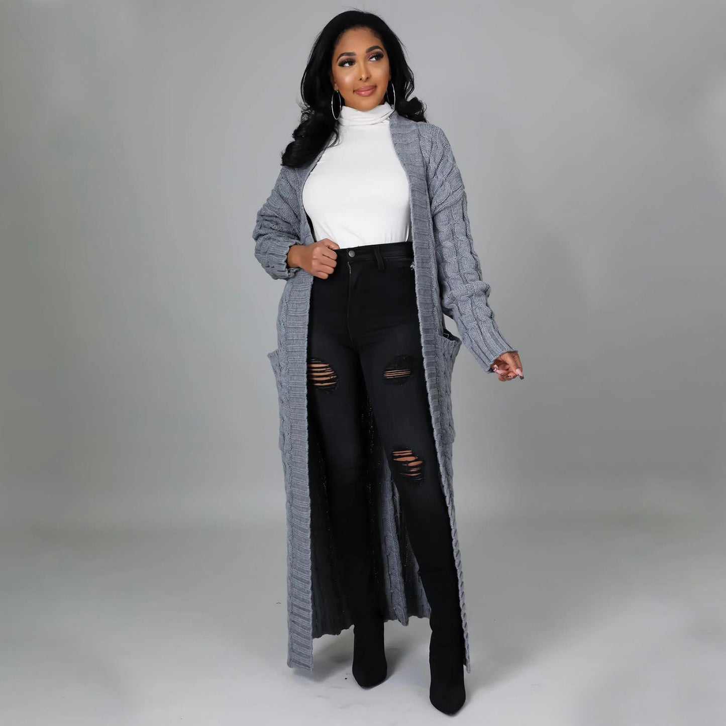 Casual Long Sweater Coat