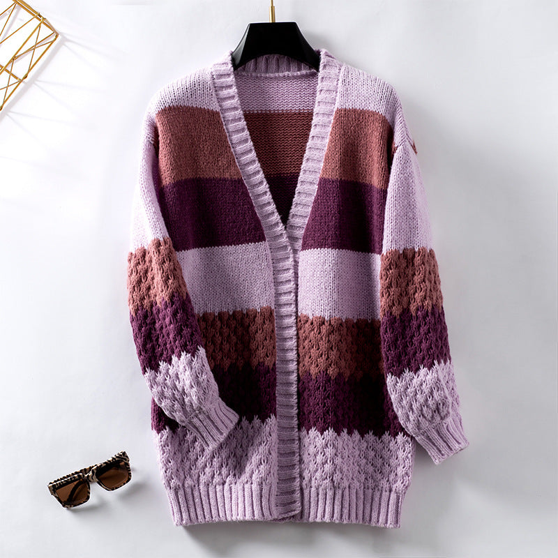 Casual Loose Lantern Sleeve Cardigan Sweater