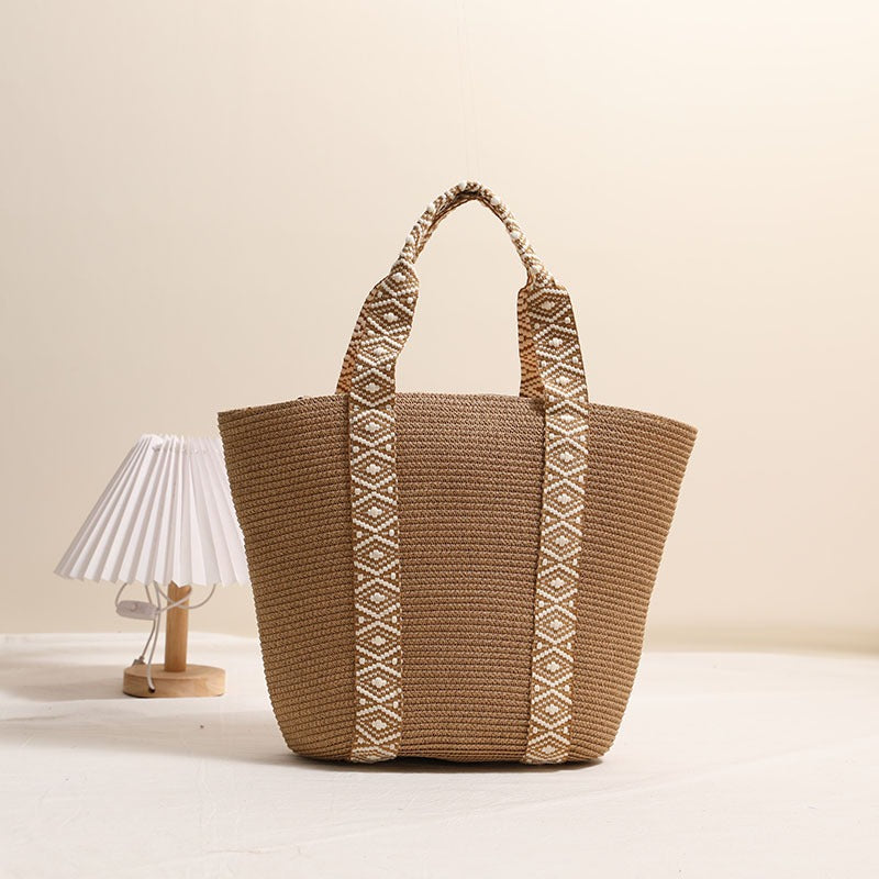 Large Capacity Straw Tote Bag