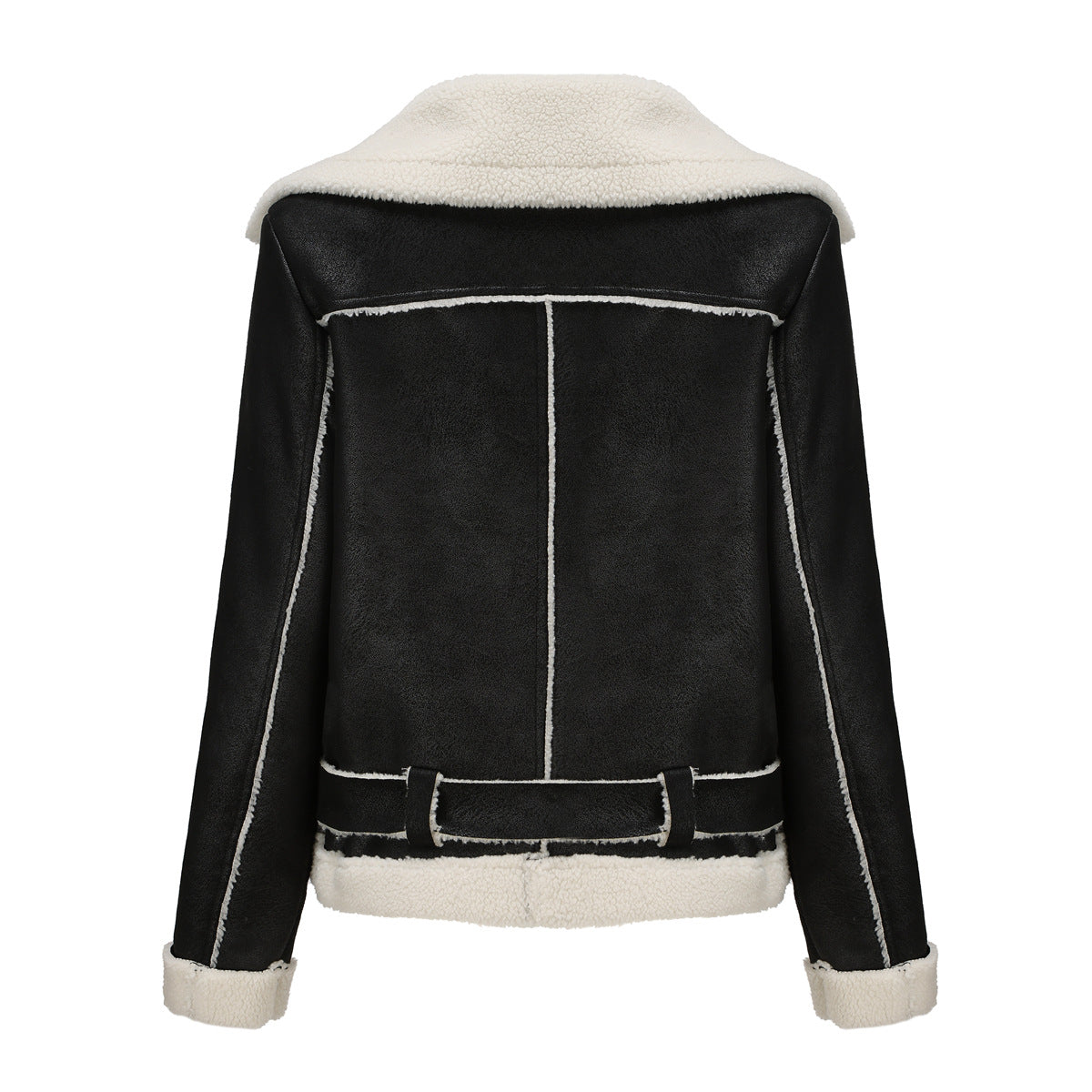 Faux Shearling Suede Jacket