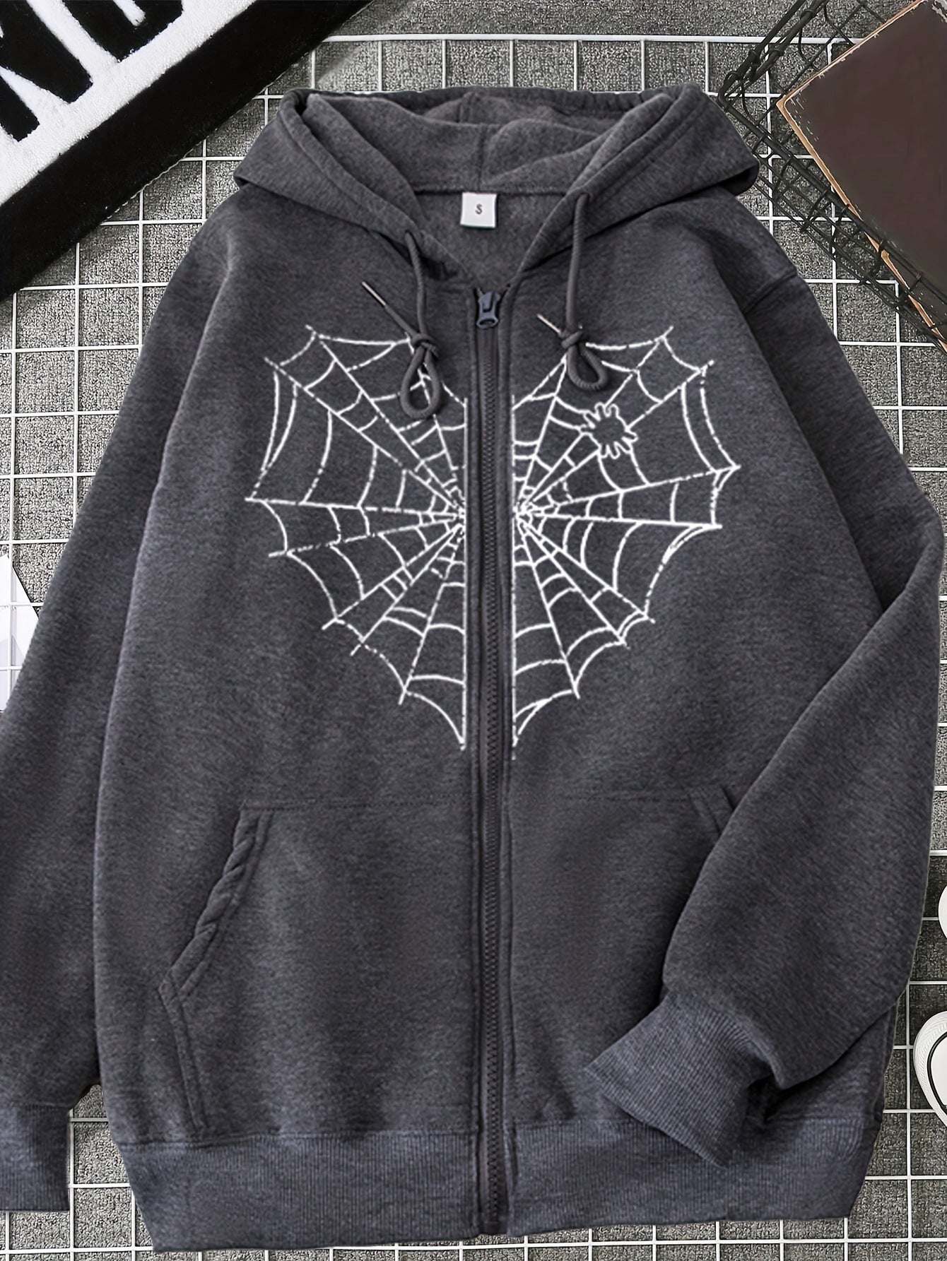 Spider Web Zip Hoodie