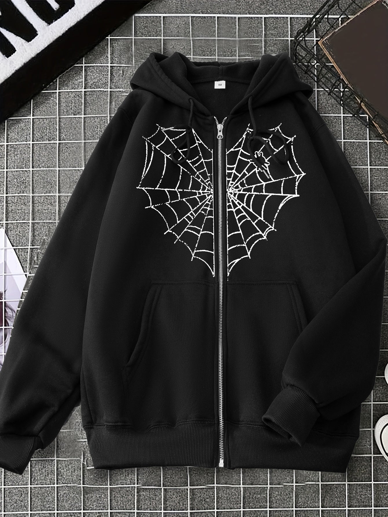 Spider Web Zip Hoodie