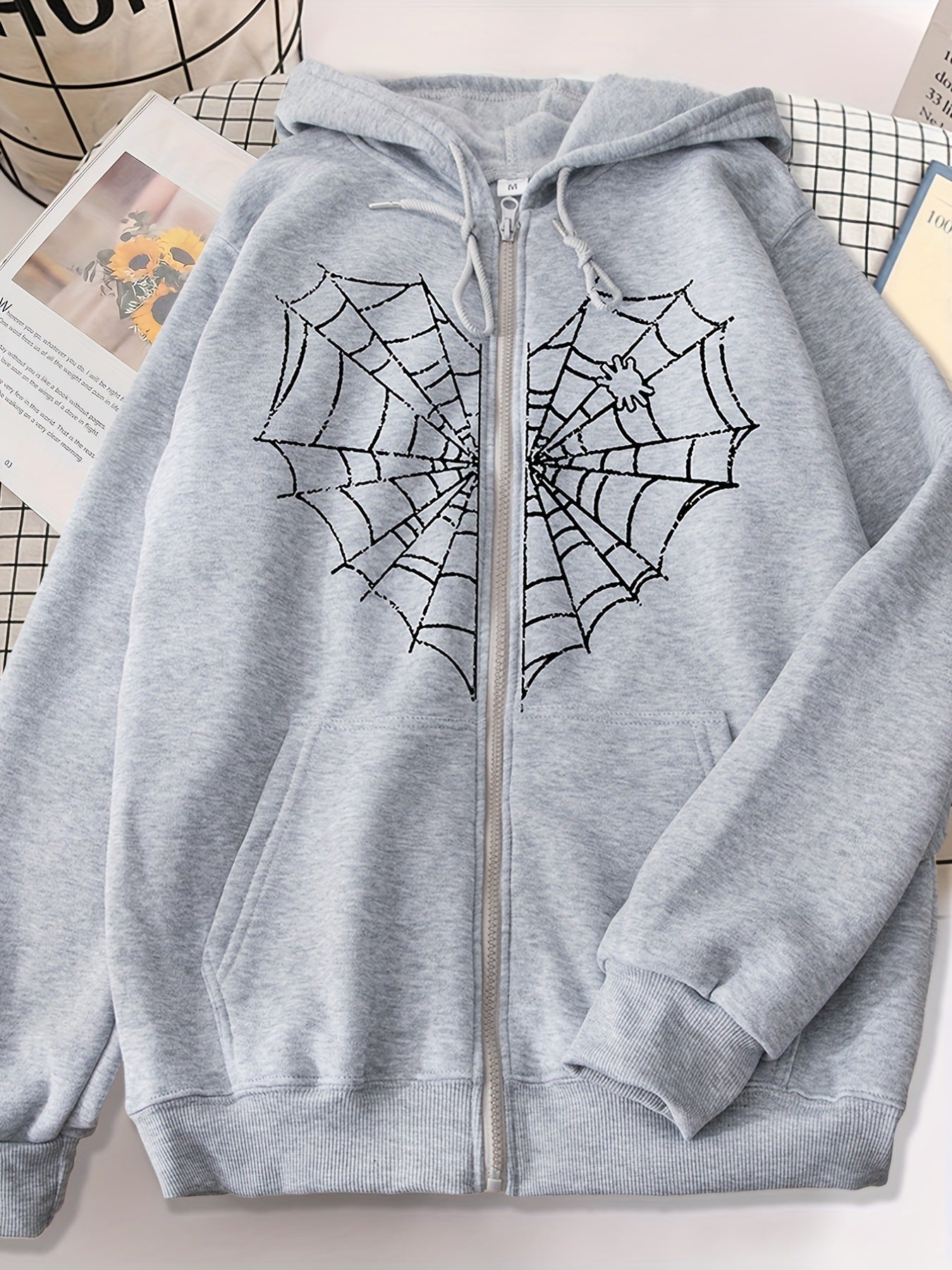 Spider Web Zip Hoodie