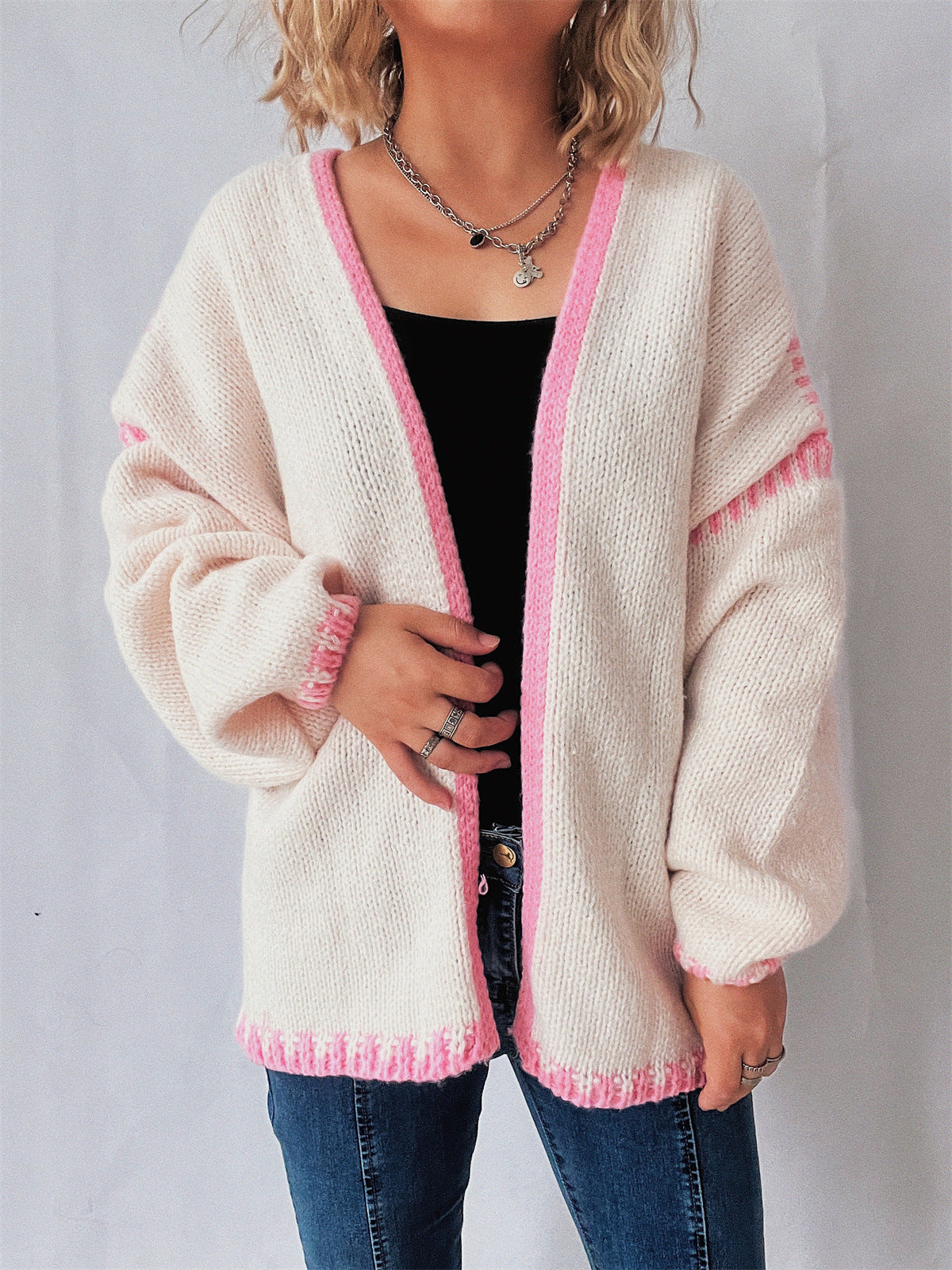 Loose Preppy Chic Knitted Cardigan