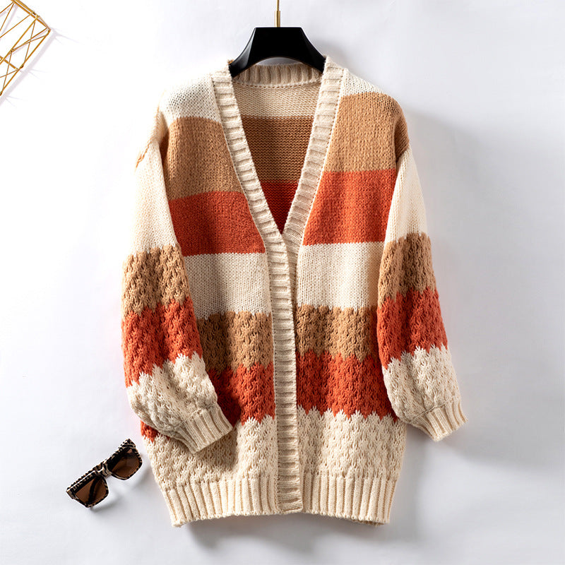 Casual Loose Lantern Sleeve Cardigan Sweater