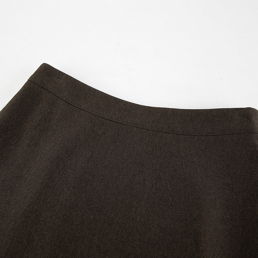 High Waist Brown Skirt